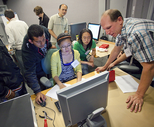 image: students at work