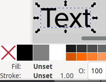 unset text