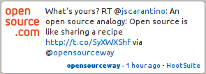 Tweet OS/Recipe Analogy