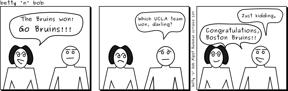 cartoon: Congratulations Bruins!