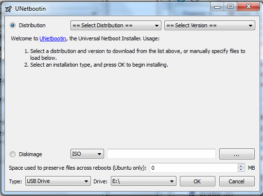unetbootin step1
