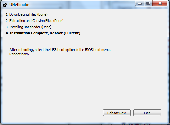 unetbootin step5