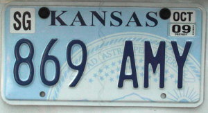 image: Kansas plate