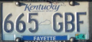 image: Kentucky plate