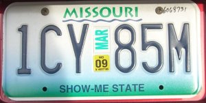 plate image: Missouri