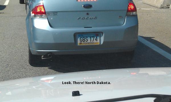 North Dakota #49, right in front of me