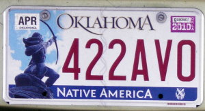 image: Oklahoma plate