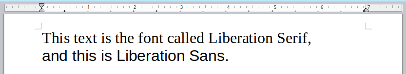 Default Fonts from LibreOffice
