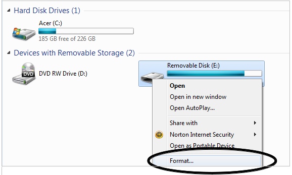 how to format my hard drive with windows 8