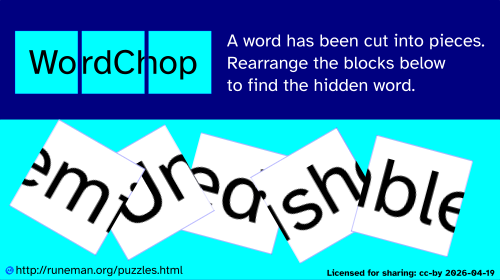 wordchop puzzle